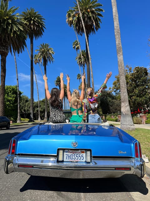 Discover LA in a 1973 Cadillac Eldorado convertible - Hollywood and Sunset Boulevard from the car