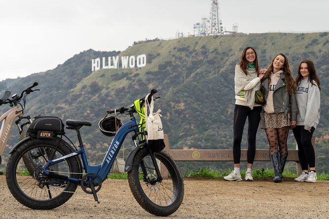 G'day LA by Luxury E-Bike: Griffith Park, Observatory to LA River - Taking in the view from Mount Hollywood Drive