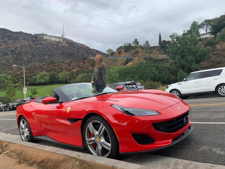 Hollywood: 30 min Hollywood Sign Ferrari Tour - At a glance: Ferrari, Hollywood Boulevard, and a photo stop
