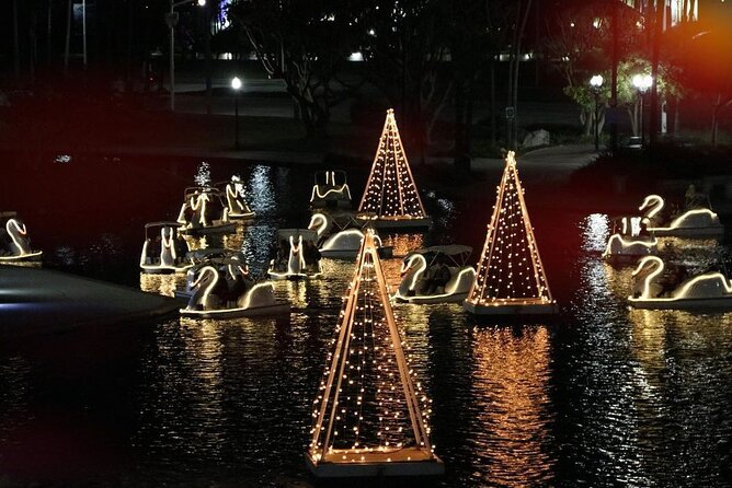 Illuminated Swan Boat Night Ride on Rainbow Lagoon in Long Beach - Key points before you book