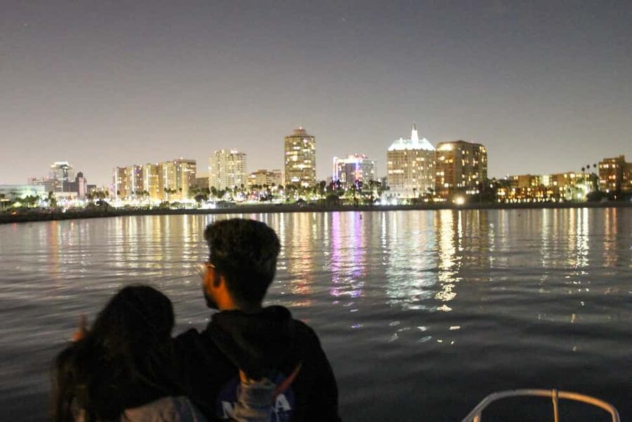 Long Beach: Private Night Yacht Cruise With City Lights - Queen Mary views from the water