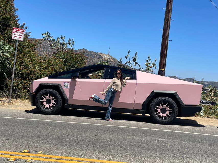 Los Angeles: 30-Minute Hollywood Sign Tesla Cyber Truck Tour - The Hollywood Sign stop: photos, not a hike