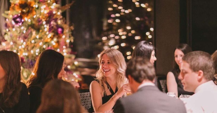 Marina Del Rey: Christmas Eve Buffet Brunch or Dinner Cruise - A Christmas Eve table with the harbor outside