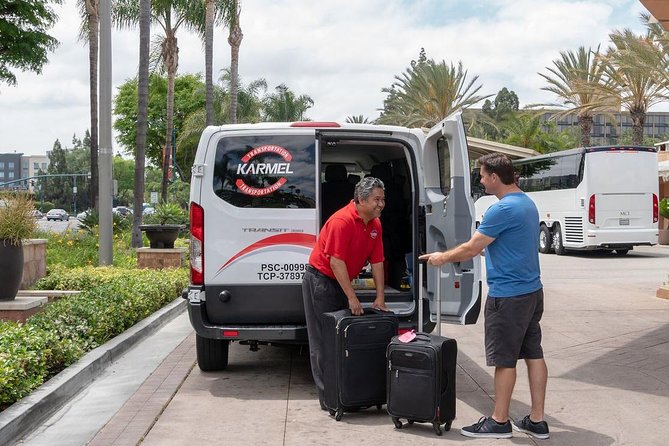 Shared ride Arrival Transfer John Wayne airport to Anaheim hotels - The driver matters more than the van