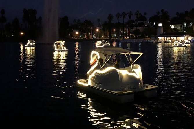 Swan Boat Night Ride at Echo Park Lake - How long to allow, and what the $13 buys